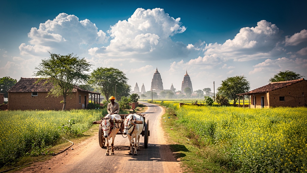 Rural landscape near Hastinapur